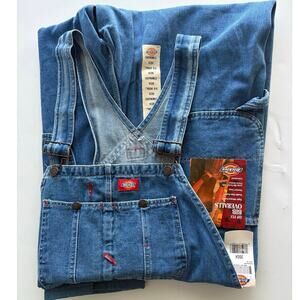 Dickies NWT stonewash Denim bib Overalls Carpenter streetwear utility chore 90s